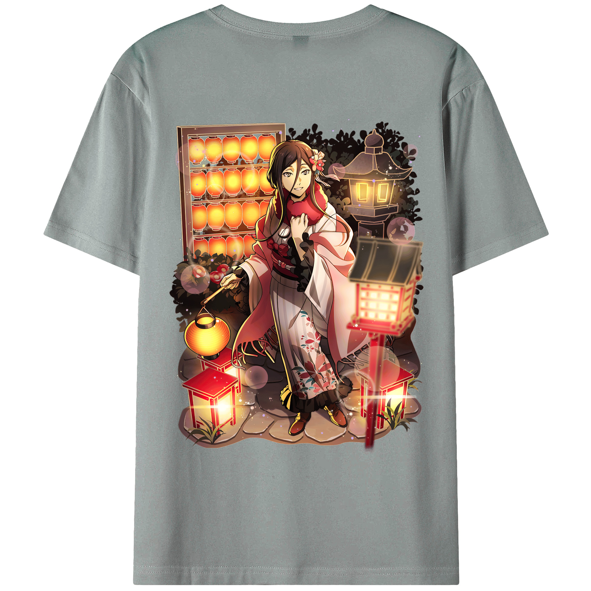 （画像用） 文豪ストレイドッグス Bungo Stray Dogs 綿100％ メンズ半袖Tシャツ（バックプリント） 通気性